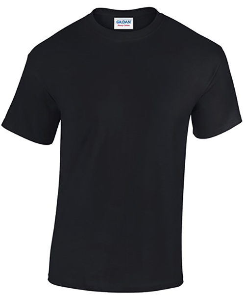 Black Gildan Heavy Cotton T-Shirt