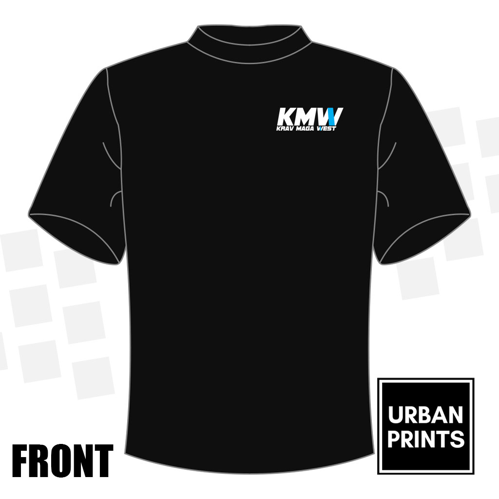 kmw cool fit t-shirt white and blue print