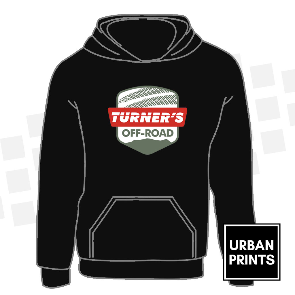Turners offroad adult hoodie front