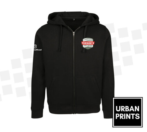 Turners Off Road black zip up hoodie