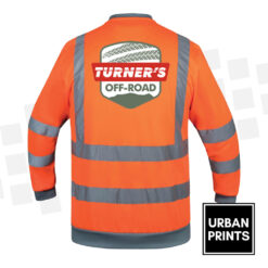 Turners Off Road orange hi-vis jumper
