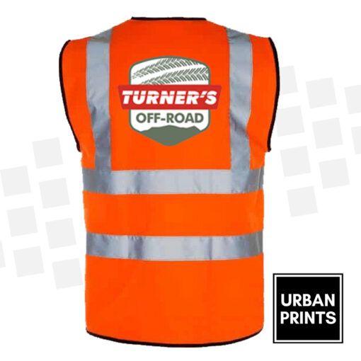 Turners Off Road orange hi-vis vest