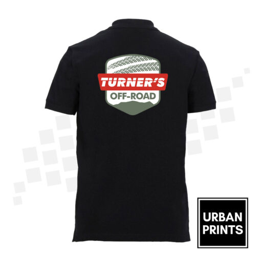 Turners Off Road black polo shirt
