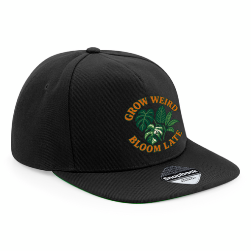 Black Cap with Grow Weird Bloom Late Design