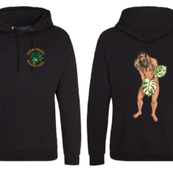 Black Hoodie with Grow Weird design LHB and Jonny on Back Smaller