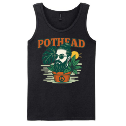 Black Vest with Pothead Design on Front