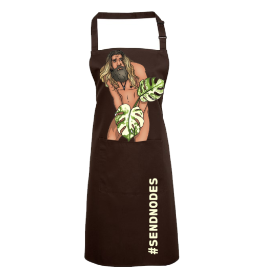 Brown Apron with Pocket - Jonny send nodes design