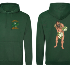 Forest Green Hoodie with CPW design LHB and Jonny on Back Smaller