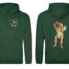 Forest Green Hoodie with Pothead design LHB and Jonny on Back Smaller
